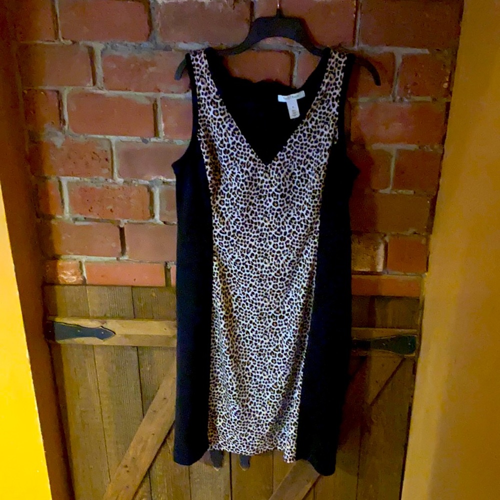 Leopard and Black Dress